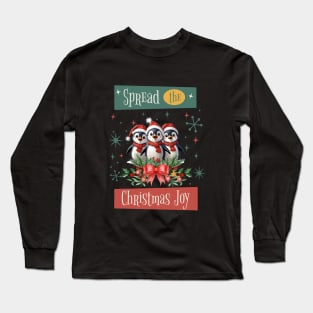 Spread the Joy Christmas Penguins Long Sleeve T-Shirt